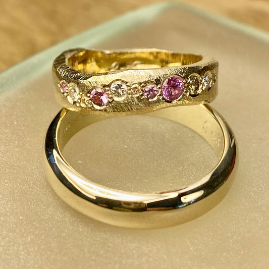 Klassiske Vielsesringe - evt. med 7 diamanter