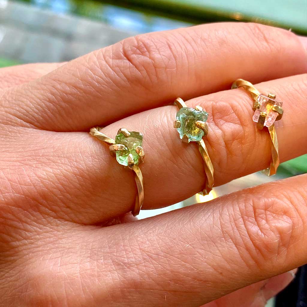 18 eller 14 karat snoet ring #10