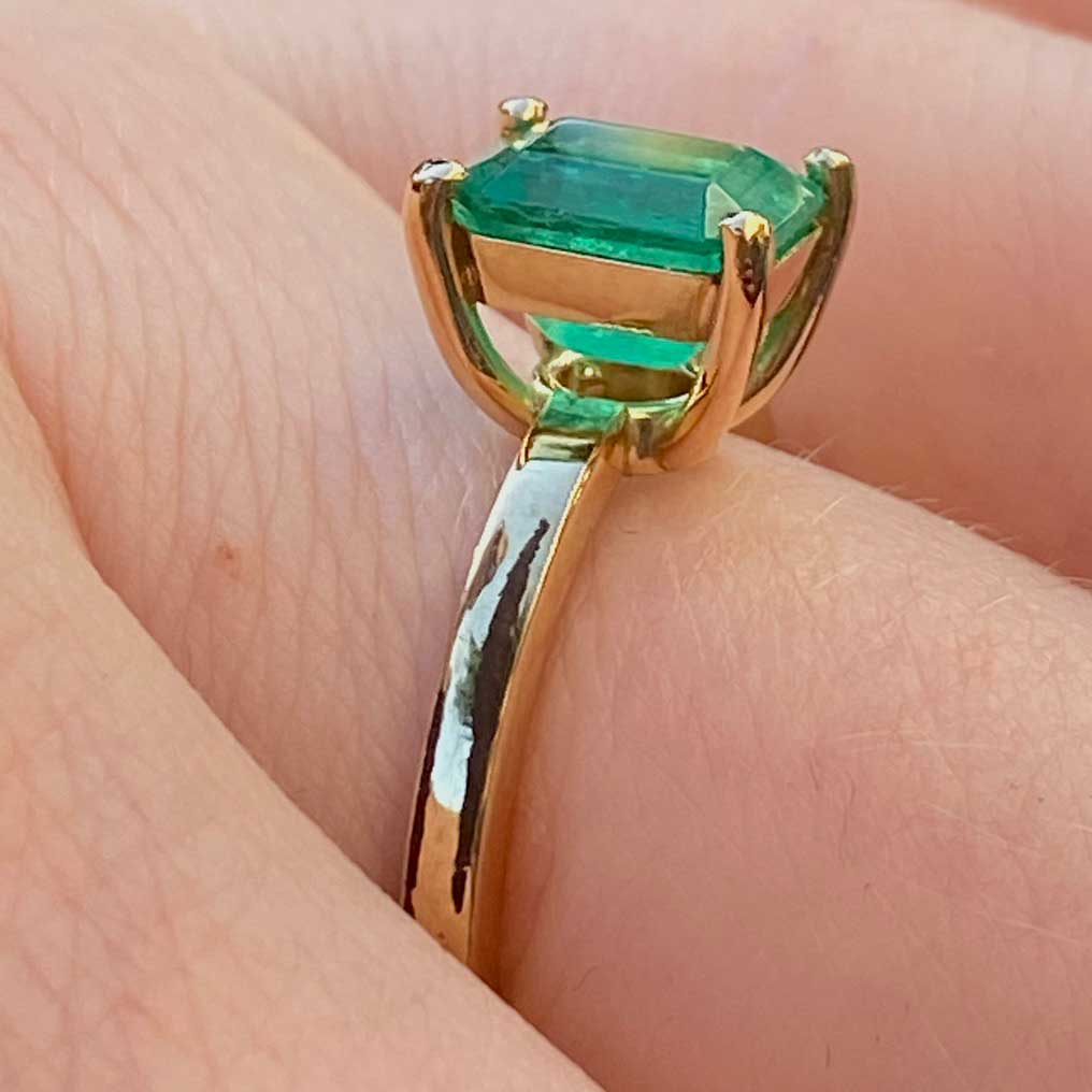 Kundebestilling - Ring med stor smaragd
