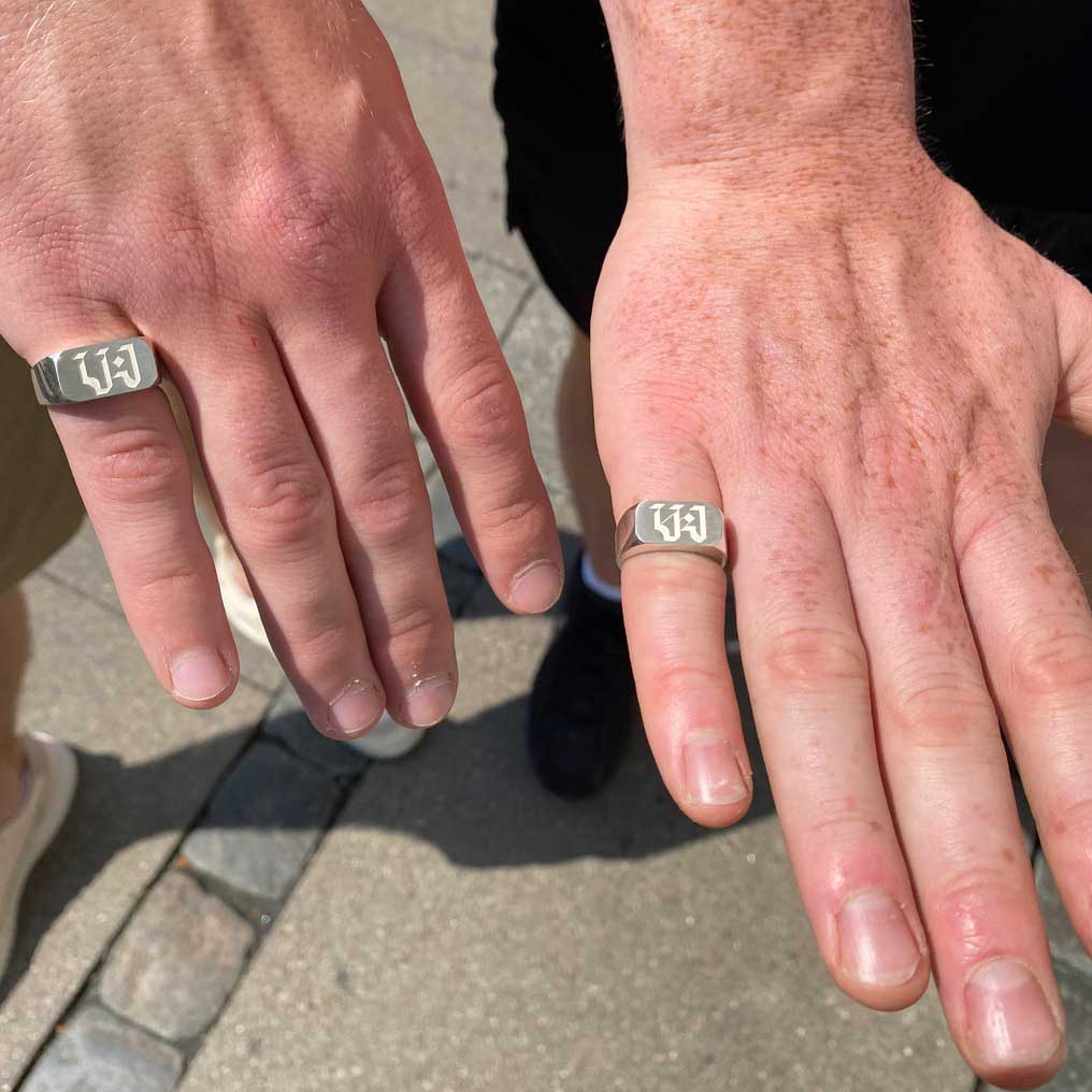 Chunky Veninde Ringe med monogram